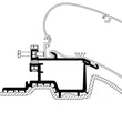 Load image into Gallery viewer, Thule HideAway Awning Roof Mount Adapter for Mercedes Sprinter (w/o OE Track) - Silver - Side View