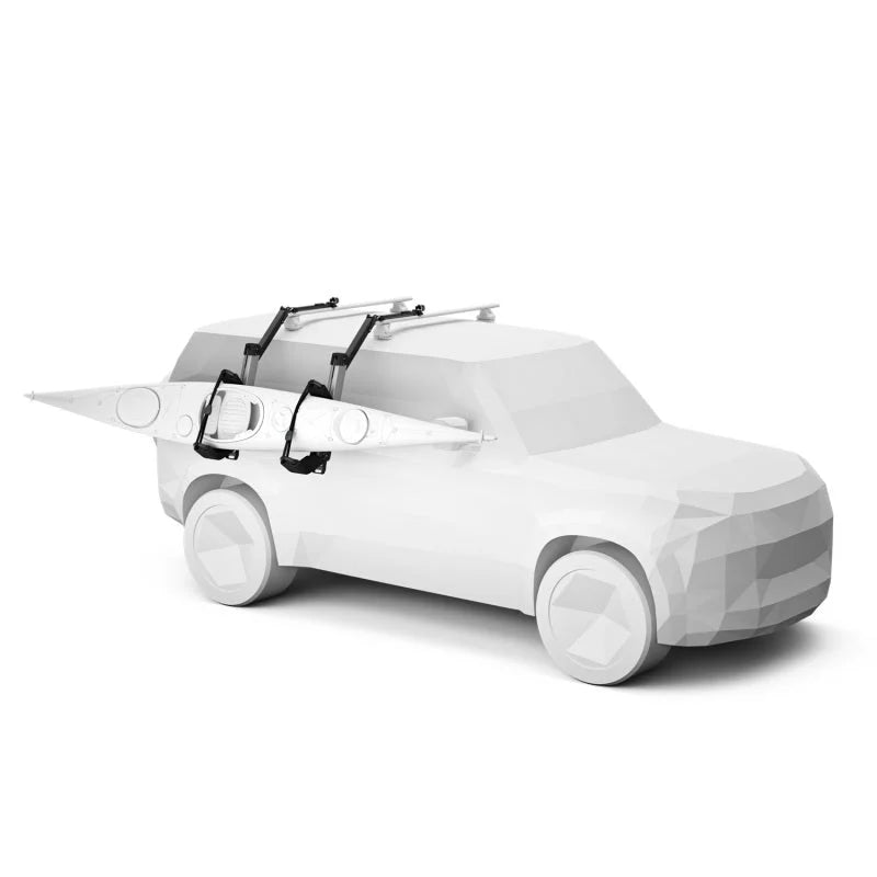 Thule Hullavator Pro Lift-Assist Kayak Rack - Black/Silver - Installation View