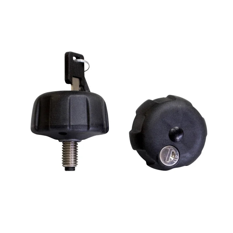 Thule Locking TracKnobs (2 Pack - Works w/TracRac SR & Utility Racks Only) - Black - Side View