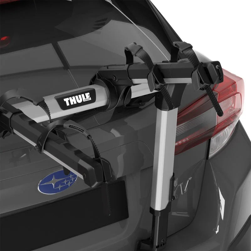 Thule OutWay Hanging-Style Trunk Bike Rack (Up to 2 Bikes) - Silver/Black - Side View