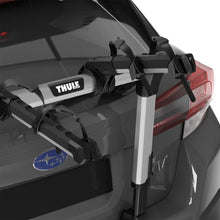 Load image into Gallery viewer, Thule OutWay Hanging-Style Trunk Bike Rack (Up to 2 Bikes) - Silver/Black - Side View