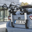 Load image into Gallery viewer, Thule OutWay Hanging-Style Trunk Bike Rack (Up to 3 Bikes) - Silver/Black - Side View