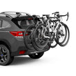 Load image into Gallery viewer, Thule OutWay Hanging-Style Trunk Bike Rack (Up to 3 Bikes) - Silver/Black - Installation View