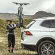Load image into Gallery viewer, Thule OutWay Platform-Style Trunk Mount Bike Rack w/Raised Platform (Up to 2 Bikes) - Silver/Black - Installation View