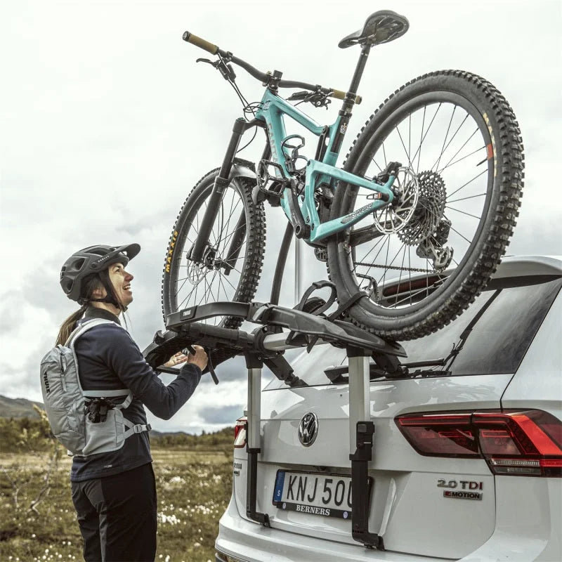 Thule OutWay Platform-Style Trunk Mount Bike Rack w/Raised Platform (Up to 2 Bikes) - Silver/Black - Additional View 7