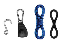 Load image into Gallery viewer, Thule QuickDraw Ratchet System (For Boat Bow/Stern) Includes (2) 13in. Rope &amp; 4 Hooks - Black/Silver - Main Product View