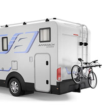 Load image into Gallery viewer, Thule Range - Hanging Hitch Bike Rack for RV/Travel Trailer (Up to 4 Bikes) - Black - Installation View