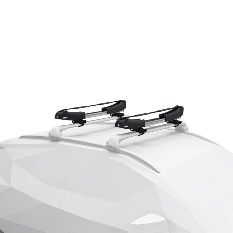 Thule SUP Taxi XT - Stand Up Paddleboard Carrier (Fits Boards Up to 34in. Wide) - Black/Silver - Back View
