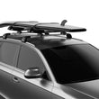 Load image into Gallery viewer, Thule SUP Taxi XT - Stand Up Paddleboard Carrier (Fits Boards Up to 34in. Wide) - Black/Silver - Installation View