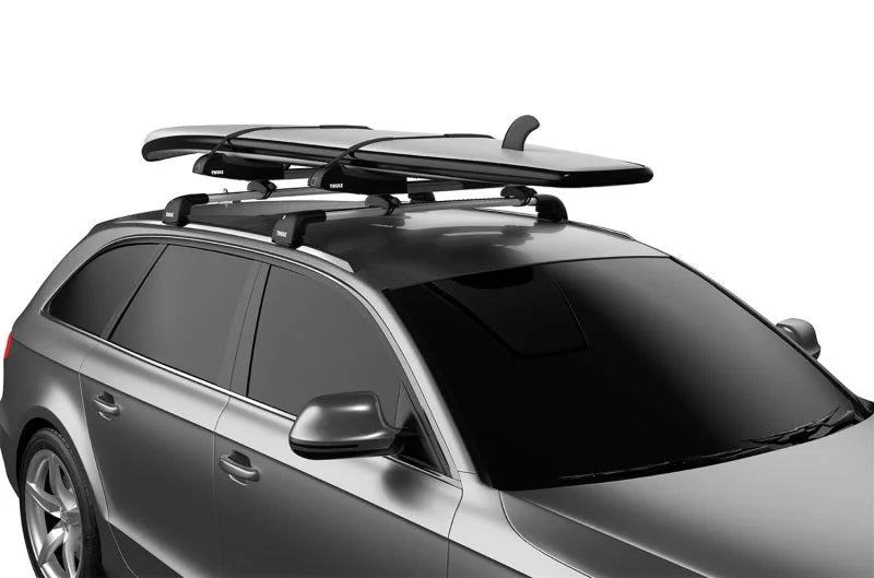Thule SUP Taxi XT - Stand Up Paddleboard Carrier (Fits Boards Up to 34in. Wide) - Black/Silver - Installation View