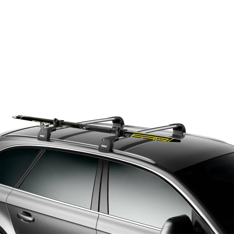 Thule Skiclick Roof Mount Ski Transporter (Fits 1 Pair of Skis) - Black - Back View