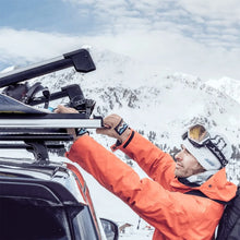 Load image into Gallery viewer, Thule SnowPack Extender Slide-out Ski/Snowboard Rack (Up to 6 Pair Skis/4 Snowboards) - Black - Side View