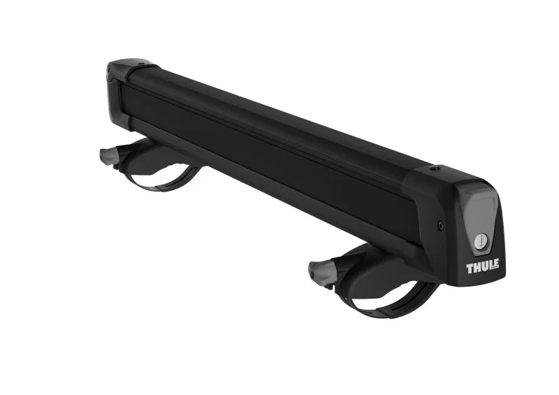 Thule SnowPack L Ski/Snowboard Rack - Black (Up to 6 Pair Skis/4 Snowboards) - Side View