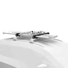 Load image into Gallery viewer, Thule SnowPack L Ski/Snowboard Rack - Black (Up to 6 Pair Skis/4 Snowboards) - Back View
