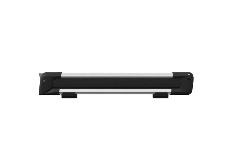 Thule SnowPack M Ski/Snowboard Rack (Up to 4 Pair Skis/2 Snowboards) - Black/Silver - Side View