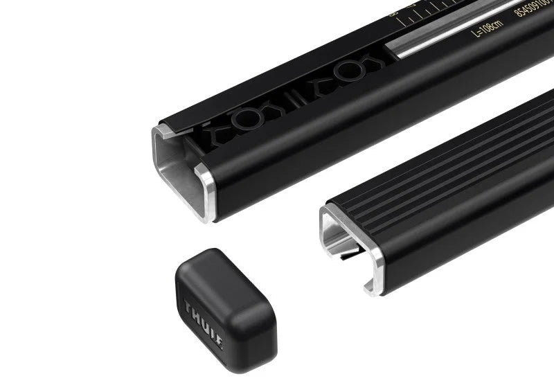 Thule SquareBar 127 Load Bars for Evo Roof Rack System (2 Pack / 50in) - Black - Detail View