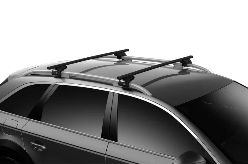 Thule SquareBar 135 Load Bars for Evo Roof Rack System (2 Pack / 53in.) - Black - Side View