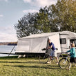 Load image into Gallery viewer, Thule Sun Blocker G2 Front Panel 8.5ft. Length - Silver - Side View