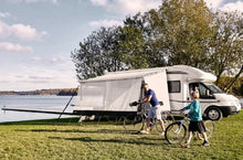 Load image into Gallery viewer, Thule Sun Blocker G2 Front Panel 8.5ft. Length - Silver - Side View