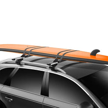 Load image into Gallery viewer, Thule Surf Pad M 20in. Narrow (Fits Square Bars Only) - Black - Side View