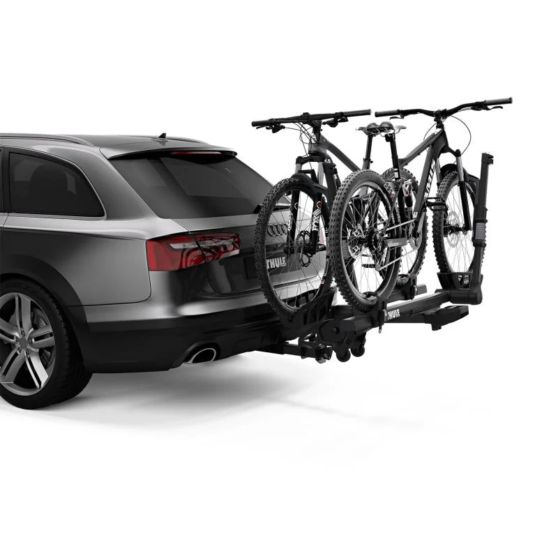 Thule T2 Pro XTR - Platform Hitch-Mount Bike Rack (2in. Hitch Receivers/Fits 2 Bikes) - Black - Side View