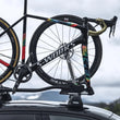Load image into Gallery viewer, Thule TopRide Fork-Mounted Roof Bike Rack (Fits 9-15mm Thru-Axle &amp; Standard 9mm Quick-Release Bikes) - Back View