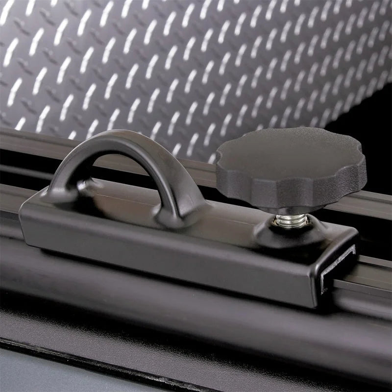 Thule TracRac Base Rail Tiedowns (TracRac SR & Utility Rack Only) 2 Pack - Black - Back View