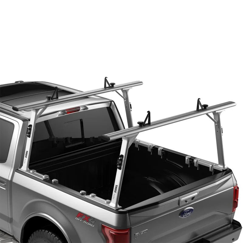 Thule TracRac Pro 2 Overhead Truck Rack (Super Duty) - Silver - Back View