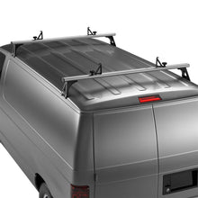 Load image into Gallery viewer, Thule TracRac Van Rack (2 Bar) - Silver - Back View