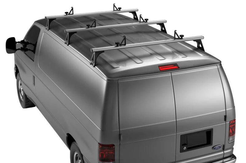 Thule TracRac Van Rack (3 Bar) - Silver - Installation View