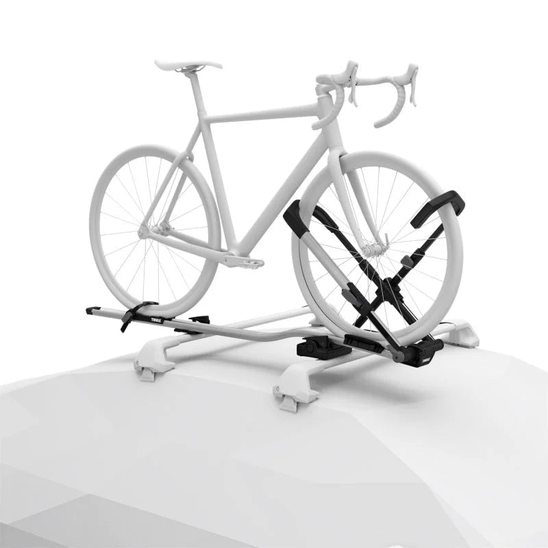 Thule UpRide - Upright Bike Rack (No Frame Contact) - Silver/Black - Back View