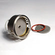 Load image into Gallery viewer, Ticon Industries Furick Cup BBW Number 16 Pyrex Cup Kit Titanium Cover - Side View