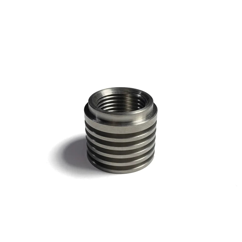 Ticon Industries Titanium O2 Sensor Bung w/ Built In Heat Sink (M18x1.5) - Side View
