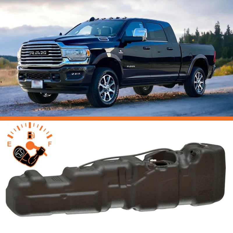 Titan Fuel Tanks 13-24 RAM 2500/3500 Cummins Mega Cab Short Bed 50 Gallon XXL Mid-Ship Fuel Tank - Installation View