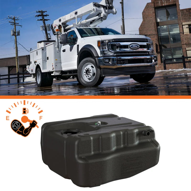 Titan Fuel Tanks 17-22 Ford F-350/F-450/F-550 40 Gallon After-Axle Auxiliary Fuel Tank System - Installation View