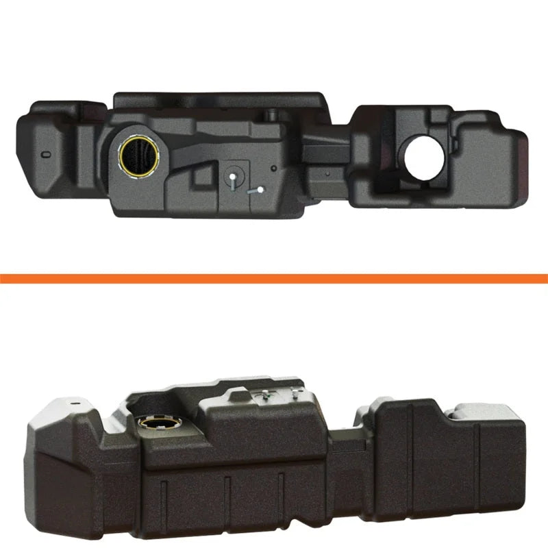 Titan Fuel Tanks 20-24 GM 2500/3500 Duramax Crew Cab Long Bed 60 Gallon XXL Mid-Ship Fuel Tank - Back View