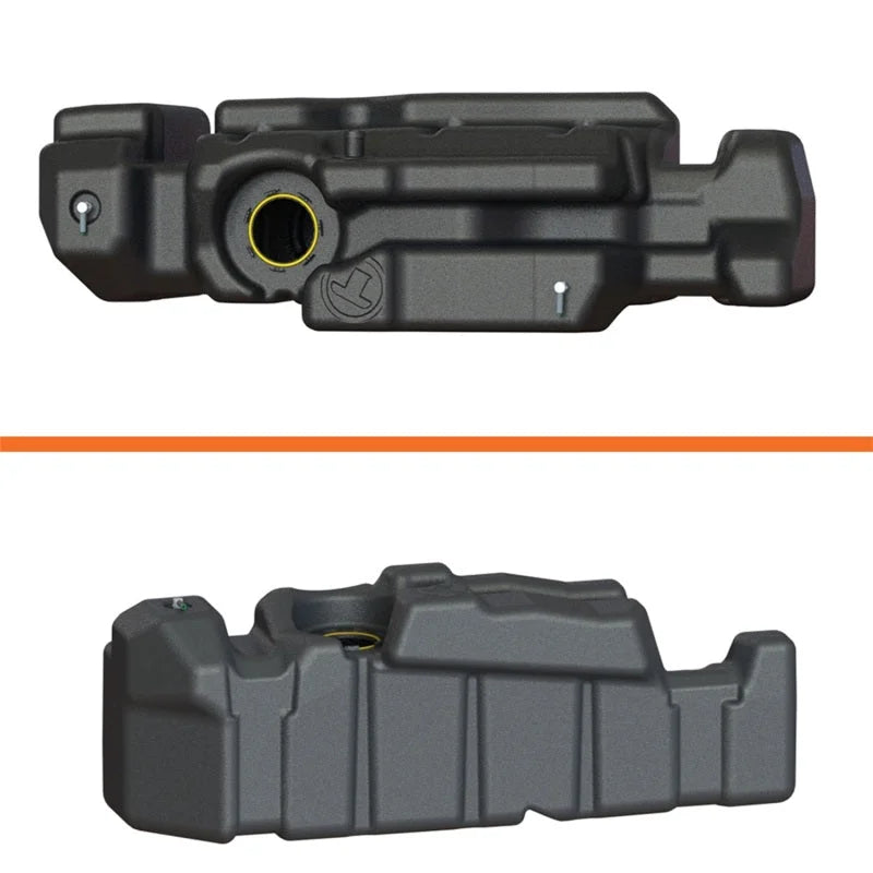 Titan Fuel Tanks 20-24 GM 2500/3500 Duramax Crew Cab Short Bed 56 Gallon XXL Mid-Ship Fuel Tank - Side View