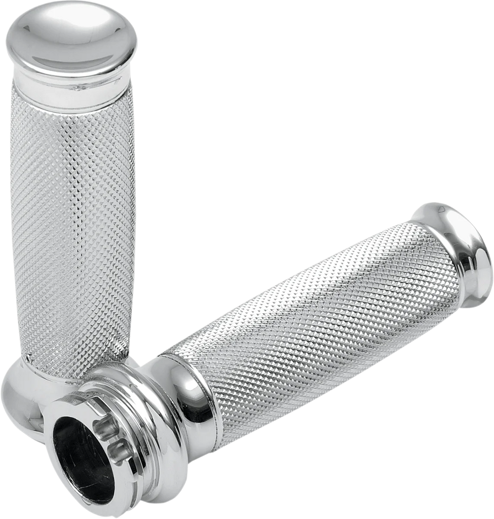Todd's Cycle Grips - Vice - Knurled - Chrome - Main Product View