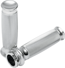 Load image into Gallery viewer, Todd's Cycle Grips - Vice - Knurled - Chrome - Main Product View