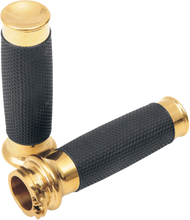 Load image into Gallery viewer, Todd's Cycle Grips - Vice - Knurled - Chrome - Side View