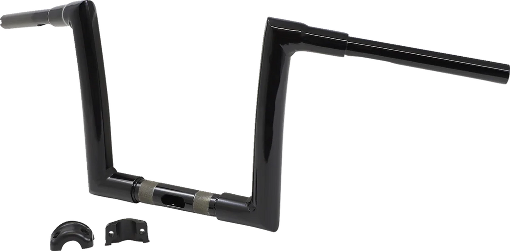 Todd's Cycle Handlebar - 1-1/2" Strip - 10" - Gloss Black - Road Glide - Side View