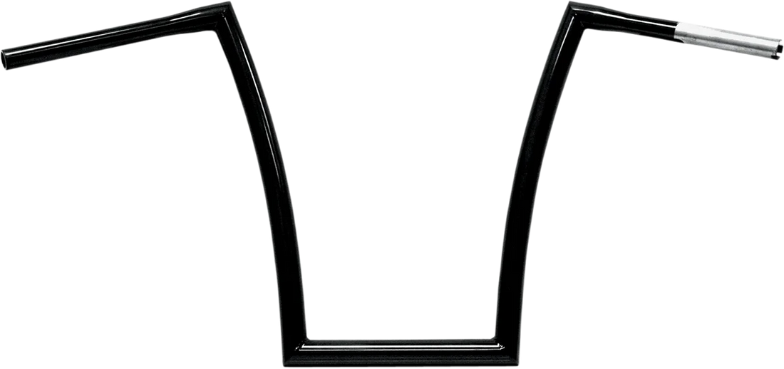 Todd's Cycle Handlebar - Strip - Fat Bobber - 1-1/4" - 12" Rise - Black - Side View