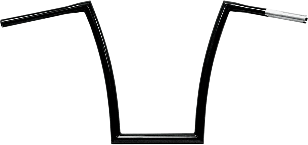 Todd's Cycle Handlebar - Strip - Fat Bobber - 1-1/4" - 12" Rise - Black - Side View