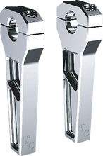 Load image into Gallery viewer, Todd's Cycle Risers - 1-1/8" Clamping - 6" Rise - Chrome - Side View