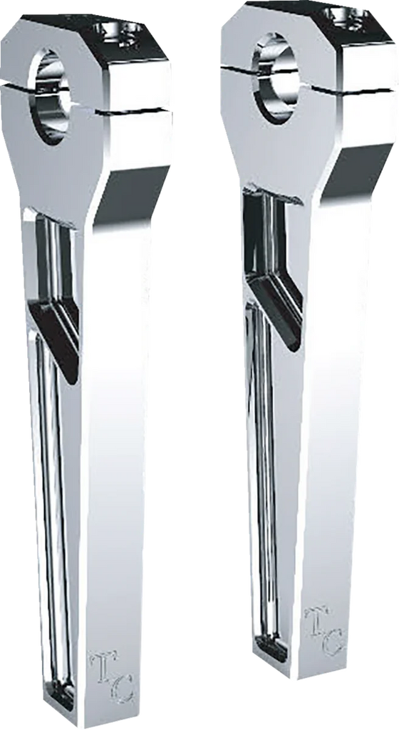 Todd's Cycle Risers - 1-1/8" Clamping - 8" Rise - Chrome - Main Product View