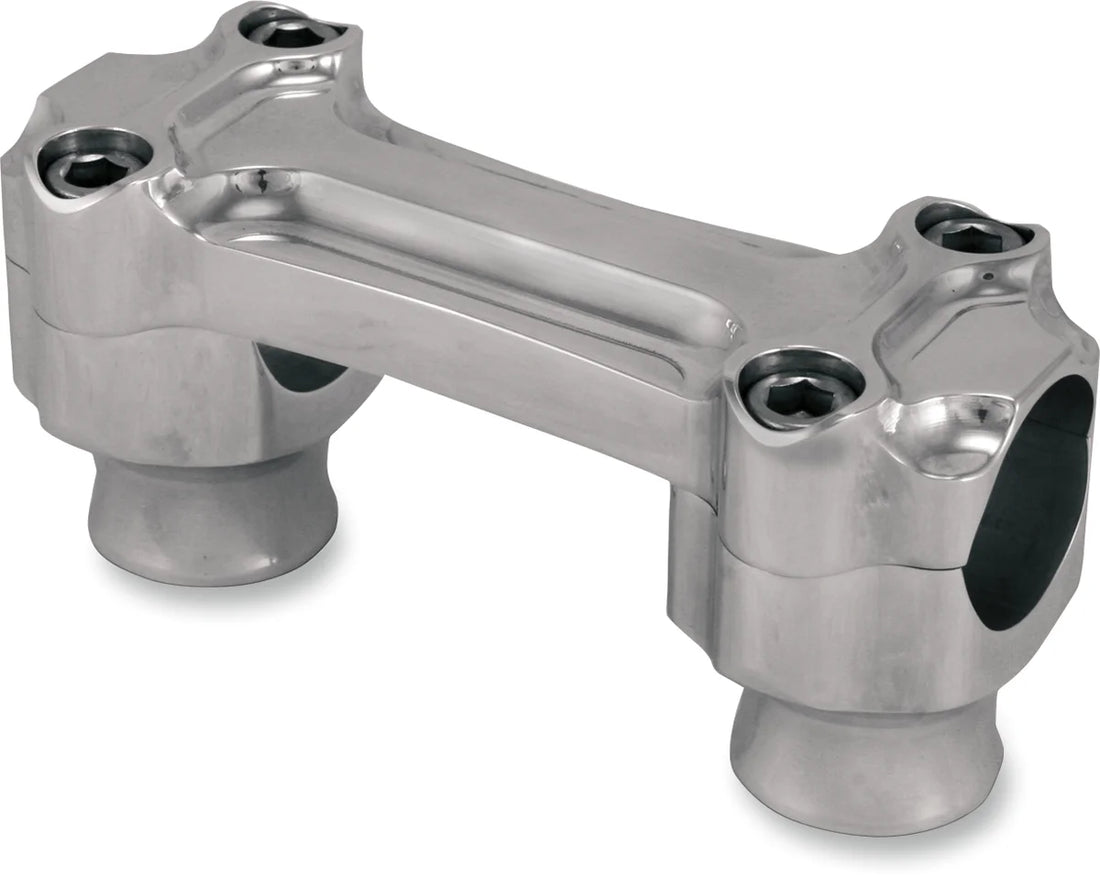 Todd's Cycle Risers - Bone - 1" x 1-1/4" - Black - Side View