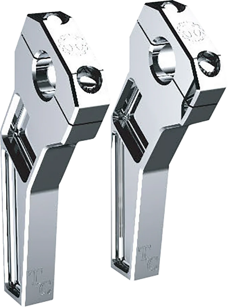 Todd's Cycle Risers - Pullback - 1-1/8" Clamping - 6" Rise - Chrome - Main Product View