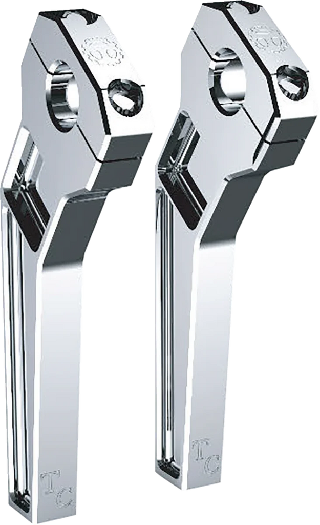 Todd's Cycle Risers - Pullback - 1-1/8" Clamping - 8" Rise - Chrome - Main Product View