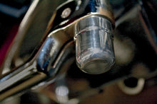 Load image into Gallery viewer, Todd's Cycle Shift Spline Cover - Chrome - Side View