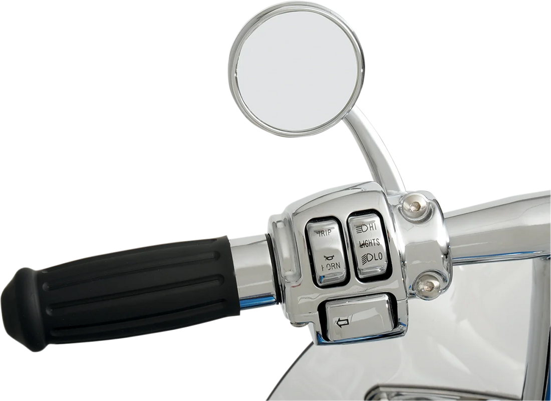 Todd's Cycle Shooter Mirror - Chrome - Left - Back View
